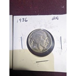 1936 Buffalo Nickel 5C Full‎ Strike